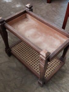 Vintage-Oak-and-Cane-Two-Tier-Side-Table-fourth-image