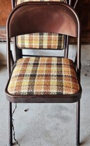 Vintage-Plaid-Folding-Chair-set-of