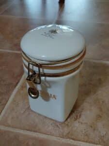 White-Gevalia-Coffee-Canister