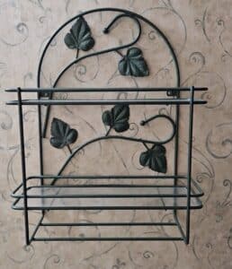 Wrought-Iron-Leaf-Wall-Shelf