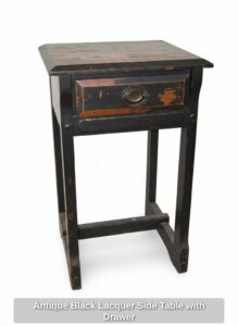 Antique-Black-Lacquer-Side-Table-with-Drawer-second-image