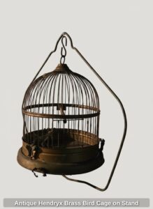 Antique-Hendryx-Brass-Bird-Cage-on-Stand-second-image