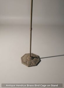 Antique-Hendryx-Brass-Bird-Cage-on-Stand-third-image