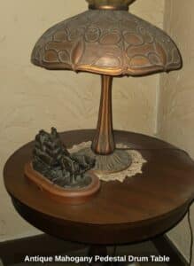 Antique-Mahogany-Pedestal-Drum-Table-second-image