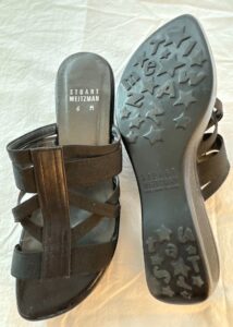 Black-Elastic-Strap-Wedge-Sandals-second-image