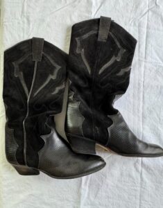 Black-Suede-and-Teju-Lizard-Cowboy-Boots