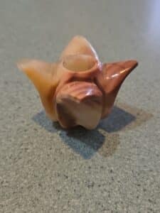 Carved-Onyx-Flower-Candle-Holder