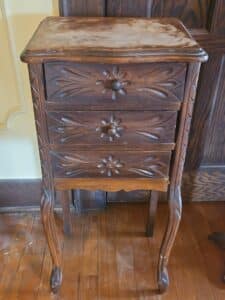 Carved-Walnut-Nightstand