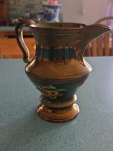 Copper-Lusterware-Pitcher-Floral-Motif