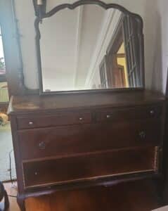 Dark-Wood-Dresser-with-Mirror
