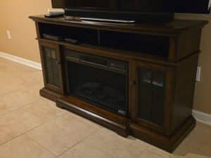 Dark-Wood-Electric-Fireplace-TV-Stand-second-image