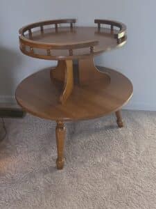 Ethan-Allen-Heirloom-Nutmeg-Maple-Two-Tiered-Accent-Table