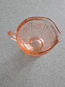Federal-Glass-Sharon-Cabbage-Rose-Pink-Creamer-second-image