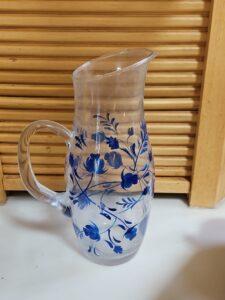 Glass-Pitcher-Blue-Floral