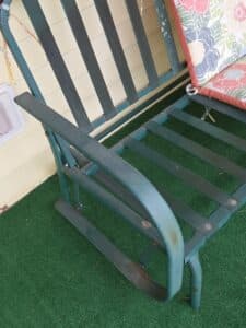 Green-Metal-Glider-Bench-second-image