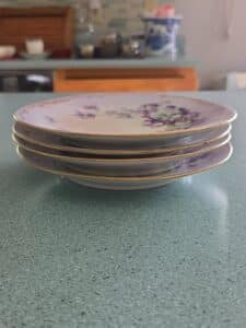 J.P.-L.-France-Hand-Painted-Violet-Plates-Set-third-image