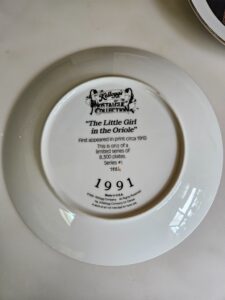 Kelloggs-Nostalgia-Collection-Plate-The-Little-Girl.-set-of-second-image
