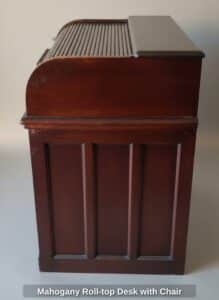 Mahogany-Roll-top-Desk-with-Chair