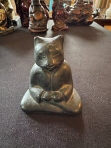 Meditating-Cat-Statue