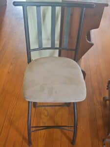 Metal-frame-upholstered-stool