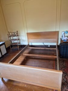 Mid-Century-Modern-Oak-Bed-Frame