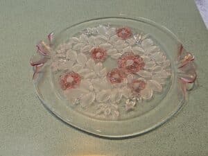 Mikasa-Rosella-Pink-Floral-Glass-Platter