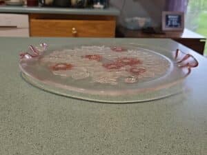 Mikasa-Rosella-Pink-Floral-Glass-Platter-second-image