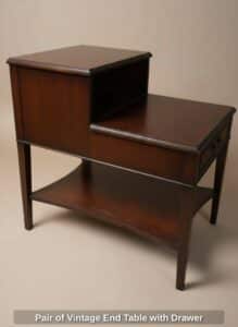 Pair-of-Vintage-End-Table-with-Drawer