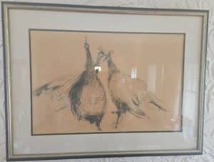 Peacock-Sketch-Framed-Art