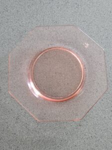 Pink-Depression-Glass-Octagonal-Plate