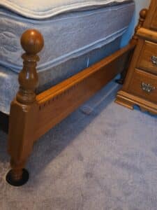 Queen-Size-Oak-Bed-Frame-with-Serta-Mattress-fourth-image