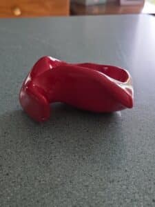 Red-Ceramic-Apple-Trinket-Dish-third-image
