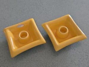 Red-Wing-Pottery-Yellow-Candle-Holders