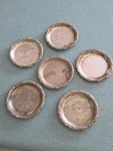 Set-of-Silver-Plated-Stainless-Steel-Coasters