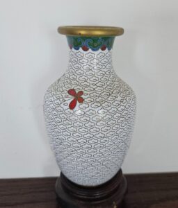 Vintage-Cloisonn-Vase-with-Peony-Motif-second-image