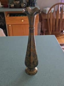 Vintage-Etched-Brass-Vase
