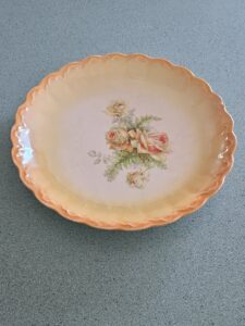 Vintage-Lustreware-Rose-Plate