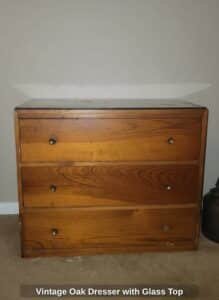 Vintage-Oak-Dresser-with-Glass-Top-second-image