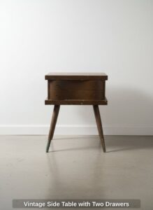 Vintage-Side-Table-with-Two-Drawers