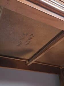 Vintage-Wood-Desk-with-Glass-Top-third-image