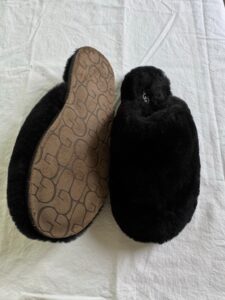 Womens-Black-UGG-Fluff-Yeah-Slides-second-image