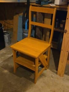 Wooden-Library-Step-Stool-Chair