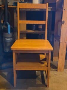 Wooden-Library-Step-Stool-Chair-second-image