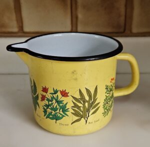 Yellow-Enamel-Herb-Pitcher