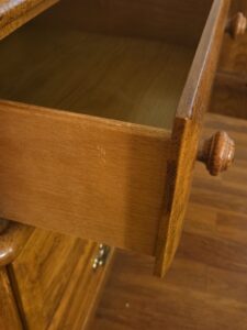 American-of-Martinsville-Oak-Dresser-with-Mirror-fourth-image