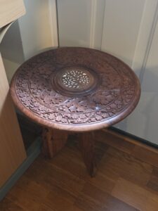 Anglo-Indian-Carved-Wood-Accent-Table