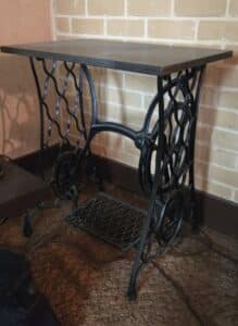 Antique-Singer-Treadle-Sewing-Machine-Base-Table
