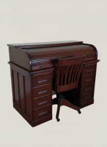 Mahogany-Roll-top-Desk-with-Chair-second-image