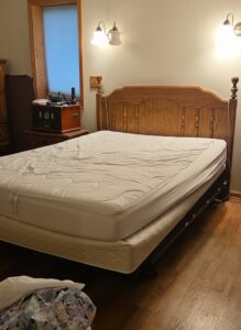 Oak-Panel-Bed-Frame-and-Mattress-Set
