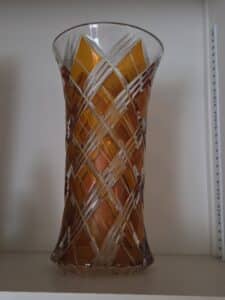 Amber-cut-to-clear-crystal-vase